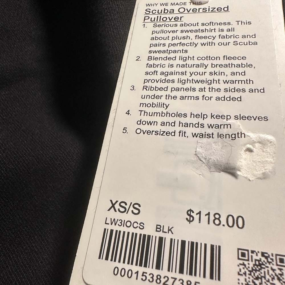 Lululemon Wordmark Scuba Oversized Pullover Black - Picture 7 of 7